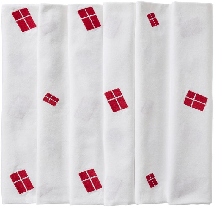 Ib Laursen - Dug aflang m/danske flag hvid - Bomuld, Polyester - 63027-11