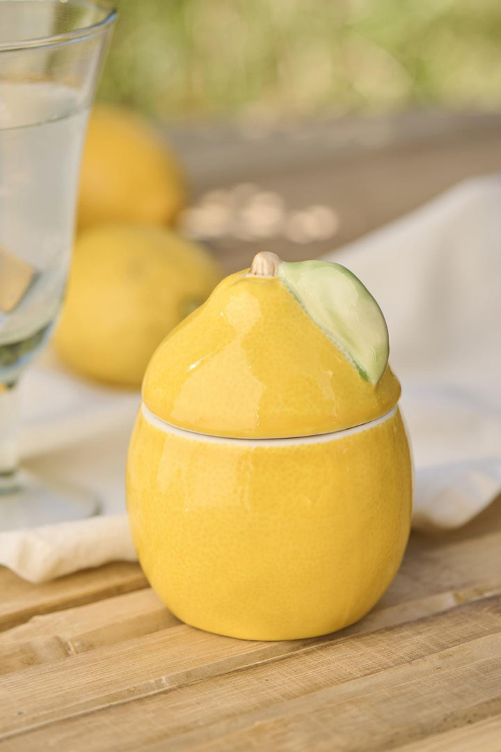 Ib Laursen - Krukke m/låg Lemon - Stentøj - 92247-04