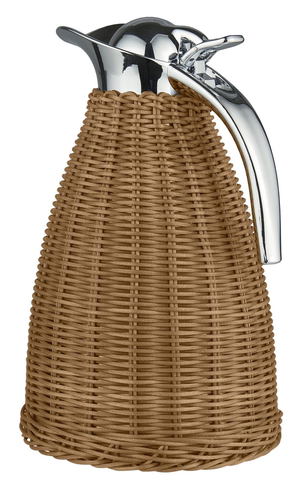 Ib Laursen - Termokande brun polyrattan håndflettet 1,5 ltr - Polyrattan, Rustfrit stål, Plastik - 1619-14