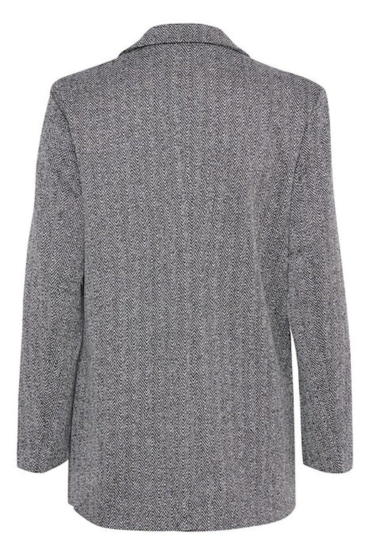 Ichi - Ihkate Jacquard Oversize Bl 20121605 - 203523 - Black/White Herringbone