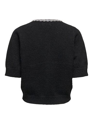 JDY - Jdyalva Life 2/4 Embel Cardigan Knt - 4907578 Black Silver Embellishment Cardigans 
