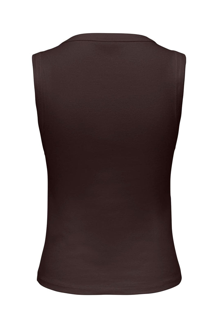 JDY - Jdyaspa Life S/L Vneck Tank Top - 5289328 Chocolate Torte