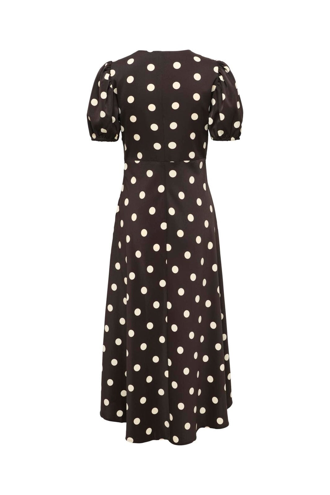 JDY - Jdyaya Life S/S Midi Dress Dia - 5064920 Chocolate Torte Whitecap Gray Dot