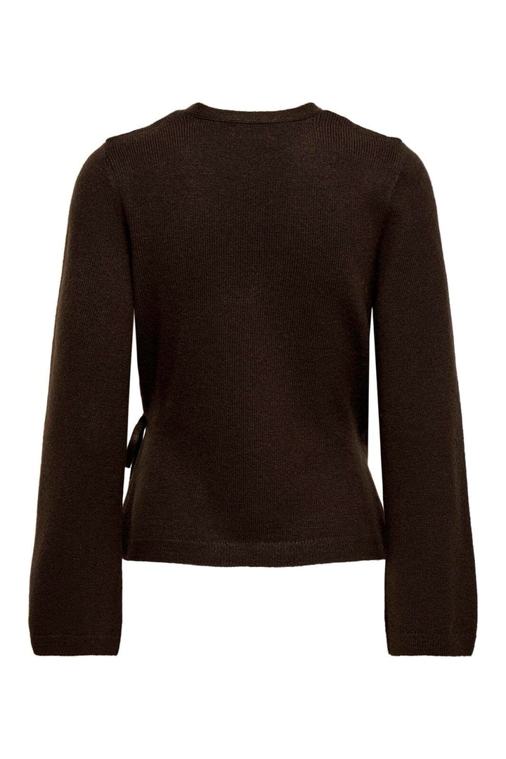 JDY - Jdybecky L/S Wrap Cardigan Knt - 5101882 Mole Melange