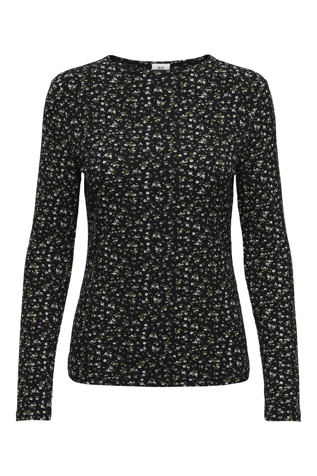 JDY - Jdybowie Life L/S O Neck Top - 4903905 Black Ditzy Flowers
