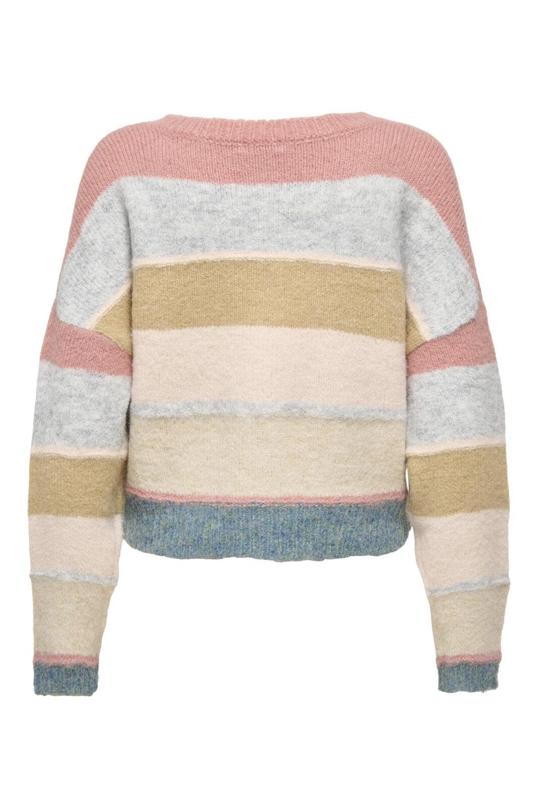 JDY - Jdycassidy Life L/S O-Neck Cardigan Knt - 4927650 Desert Sand W. Lgm/Peach Blush/Humus/Whitecap Gray/Wineward Blue