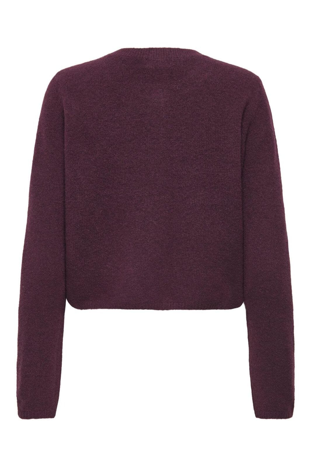 JDY - Jdychloe Life L/S Cardigan Knt - 4894698 Winetasting Melange