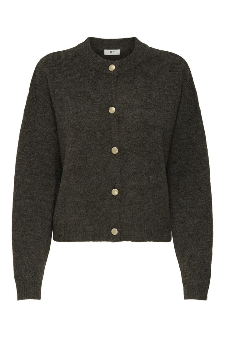 JDY - Jdydebbie L/S O-Neck Cardigan Knt - 4843113 Slate Black Melange