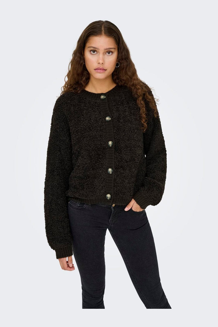 JDY - Jdyeira Life L/S Oneck Cardigan Knt - 4985919 Chocolate Torte