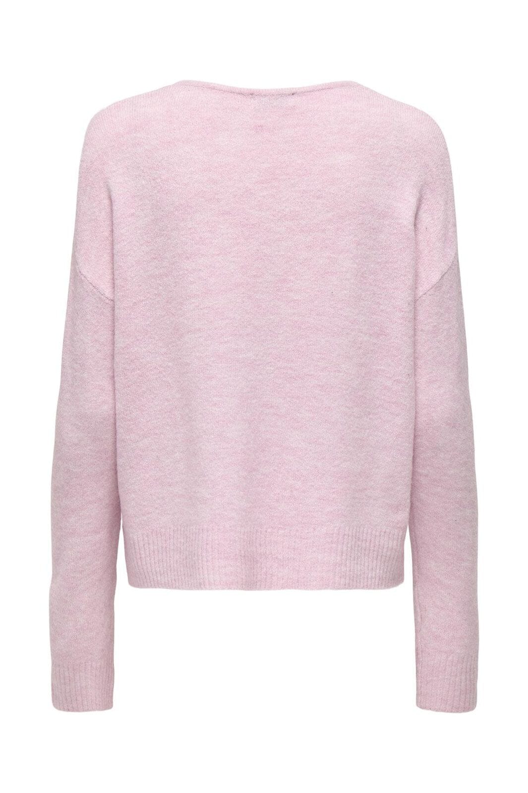 JDY - Jdyelanora L/S V-Neck Pullo. Knt - 4906533 Fragrant Lilac Melange