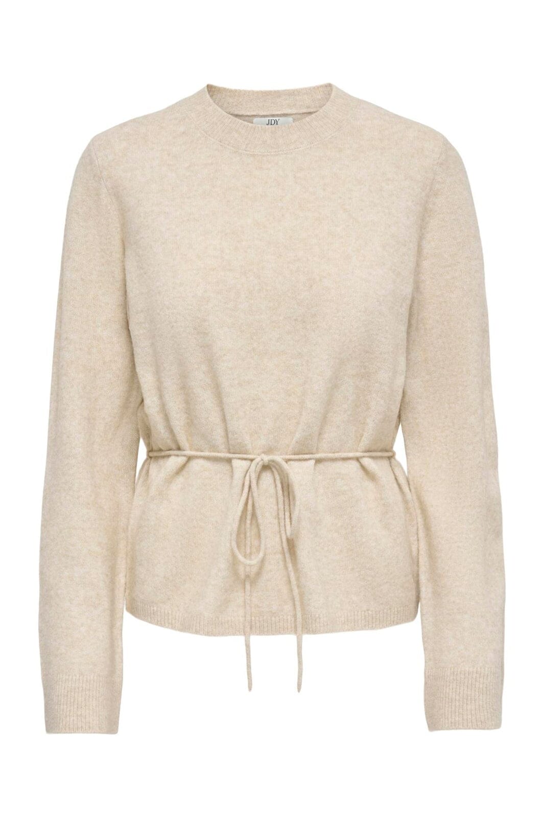 JDY - Jdyelsa Life L/S On Tie Waist Pullov Knt - 5104896 Oatmeal W. White Melange
