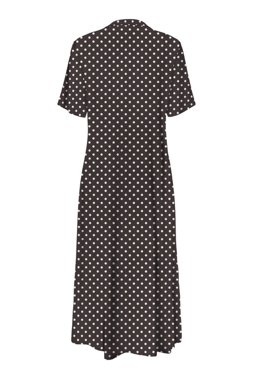 JDY - Jdyeverly S/S Midi Dress - 4997889 Chocolate Torte Cloud Dancer Dots