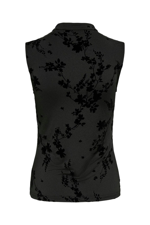 JDY - Jdyflora S/L Flock Top - 5238699 Black