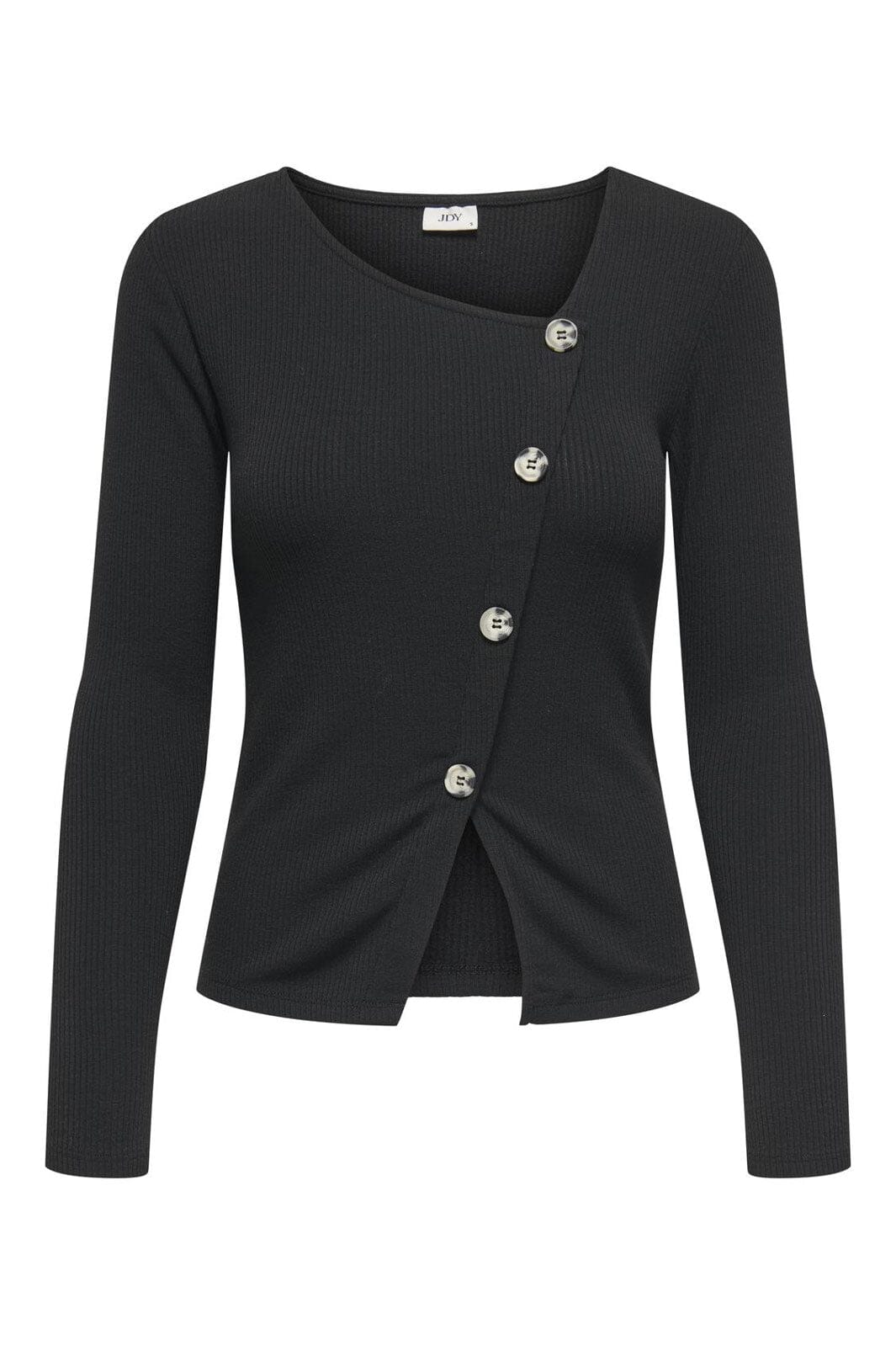 JDY - Jdyfreya L/S Button Top - 4832916 Black Melange