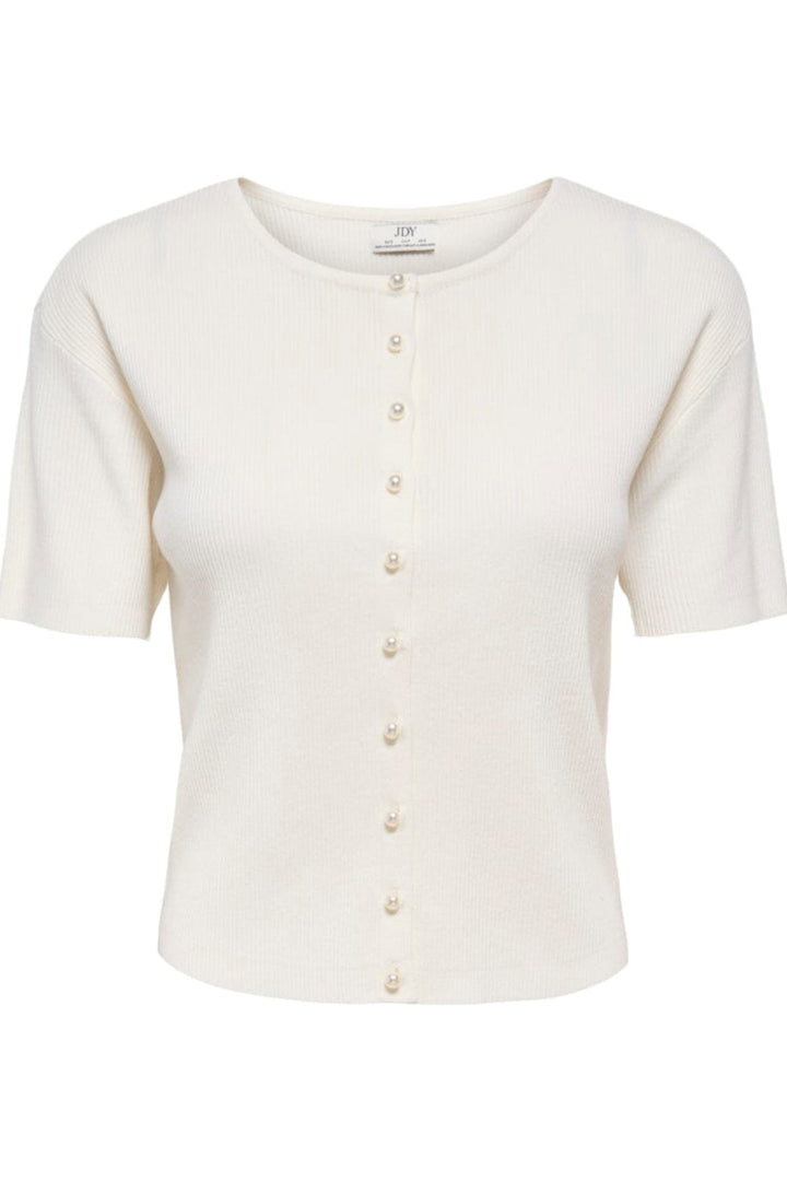 JDY - Jdygaby 2/4 O-Neck Pearl Cardigan Knt - 5049117 Cloud Dancer Cardigans 