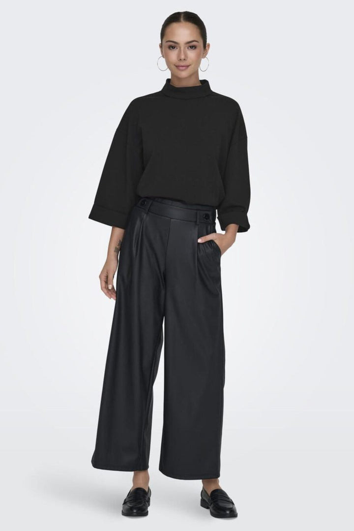 JDY - Jdygeggo Life 3/4 Highneck Top Dia - 4643579 Black