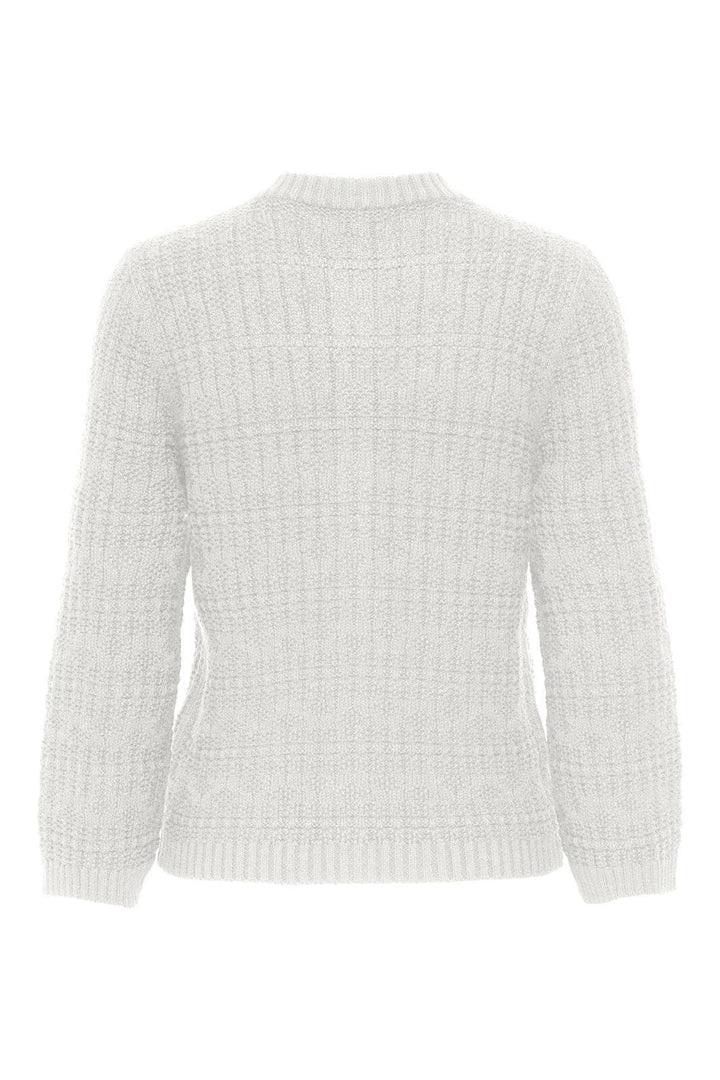 JDY - Jdyjanne 3/4 O-Neck Cardigan Knt - 4907475 Cloud Dancer