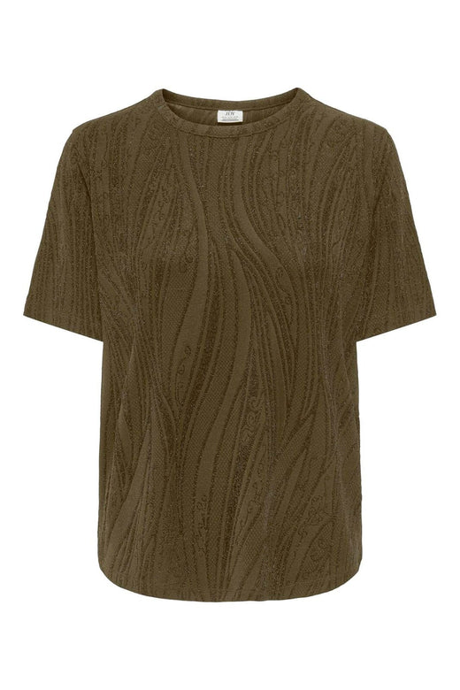 JDY - Jdykiwi S/S O Neck Top - 5173952 Dark Olive Glitter
