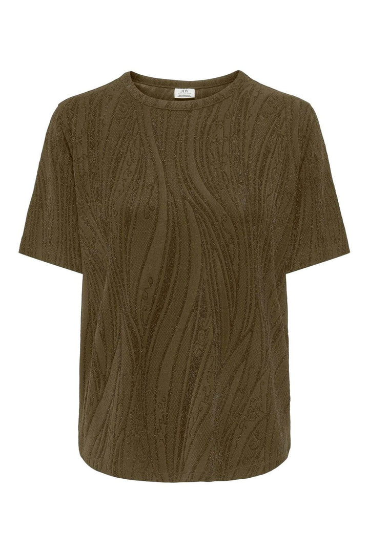 JDY - Jdykiwi S/S O Neck Top - 5173952 Dark Olive Glitter