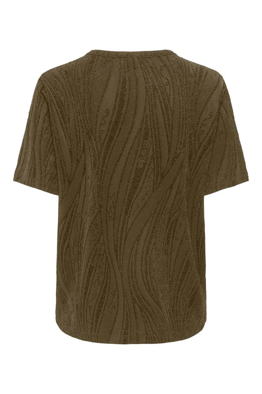JDY - Jdykiwi S/S O Neck Top - 5173952 Dark Olive Glitter