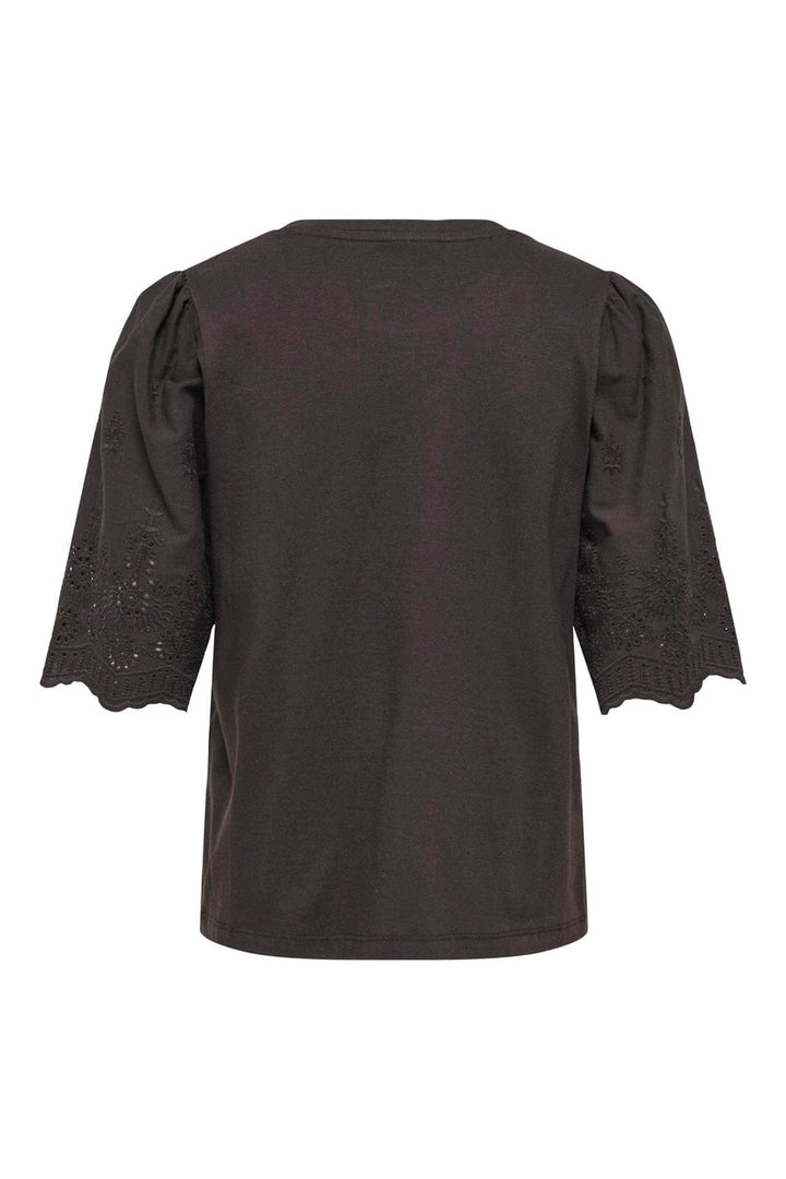 JDY - Jdylair Life S/S New Mix Top - 5047453 Chocolate Torte