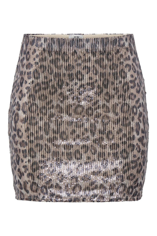 JDY - Jdyleona Sequins Mini Skirt - 4840290 Brown Rice Brown Leo Sequins