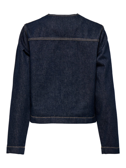 JDY - Jdylouise-Lilie Ls Button Jacket - 4889792 Dark Blue Denim Jakker 