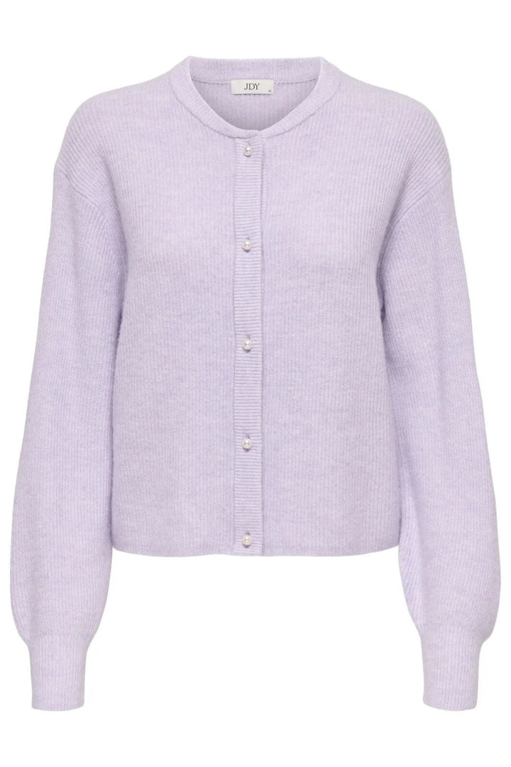 JDY - Jdylumi Life L/S Button Cardiga Knt - 5010966 Pastel Lilac Melange Cardigans 