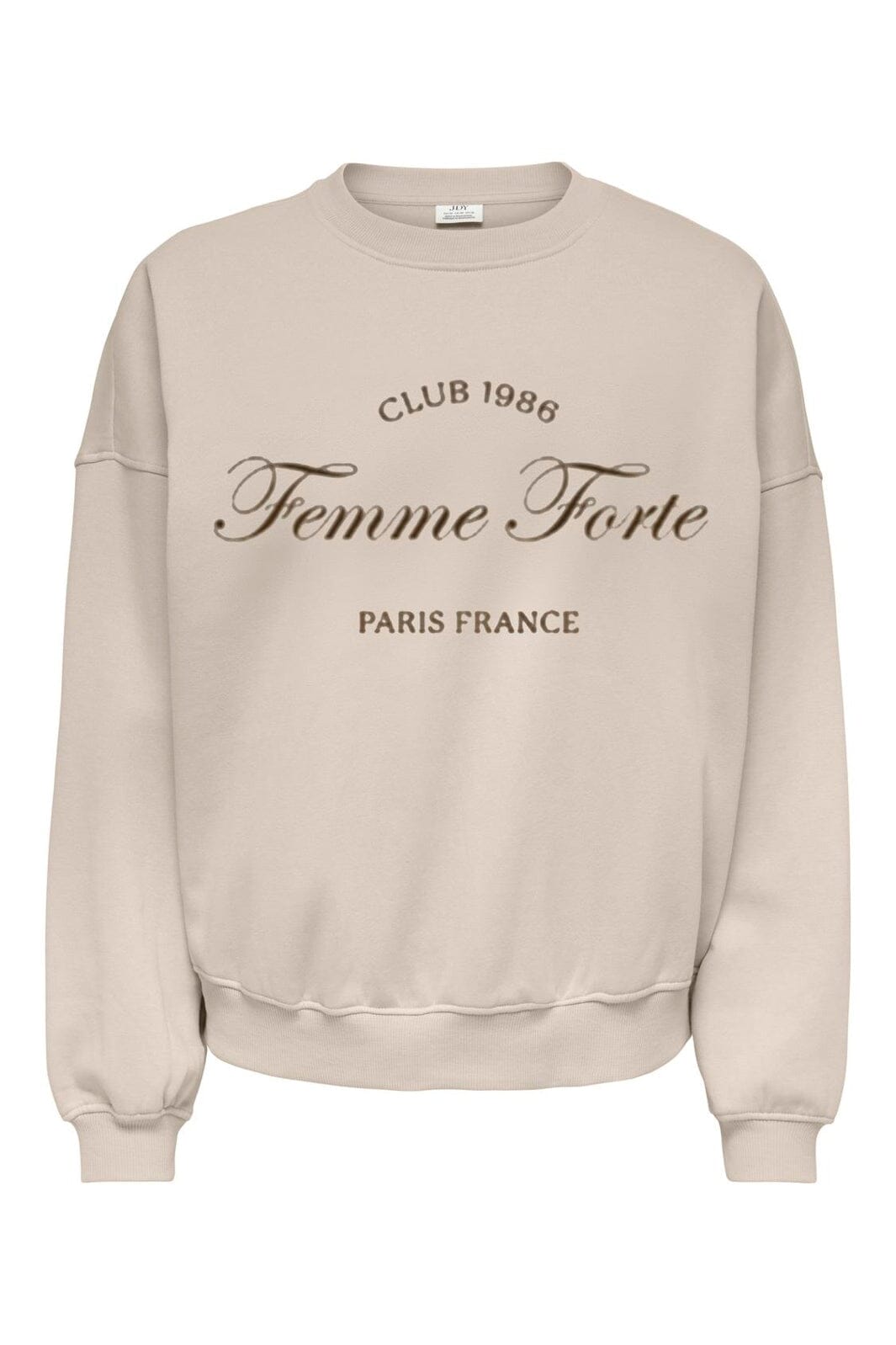 JDY - Jdymesa Life L/S O-Nk Emb Sweat - 5095481 Birch Femme Emb