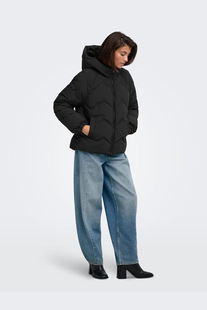 JDY - Jdypower Short Hood Puffer Hab - 5040899 Black
