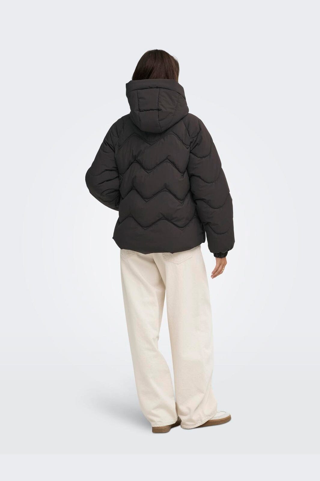 JDY - Jdypower Short Hood Puffer Hab - 5102619 Chocolate Torte