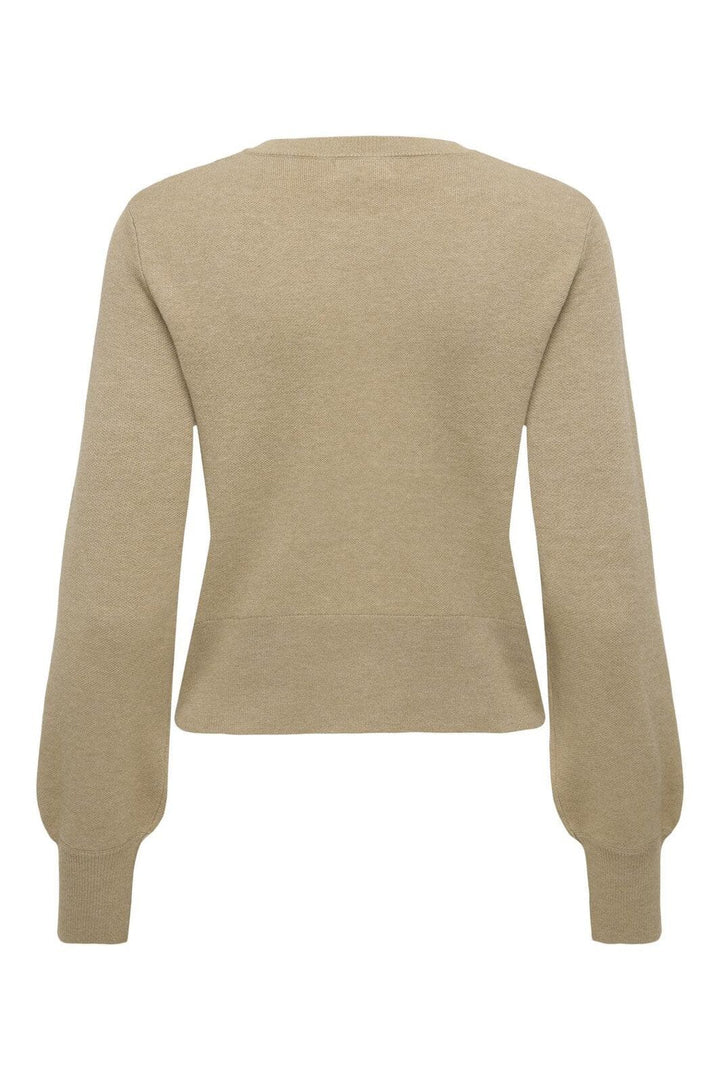 JDY - Jdyprime Life L/S O-Neck Button Card Knt - 4927871 Humus