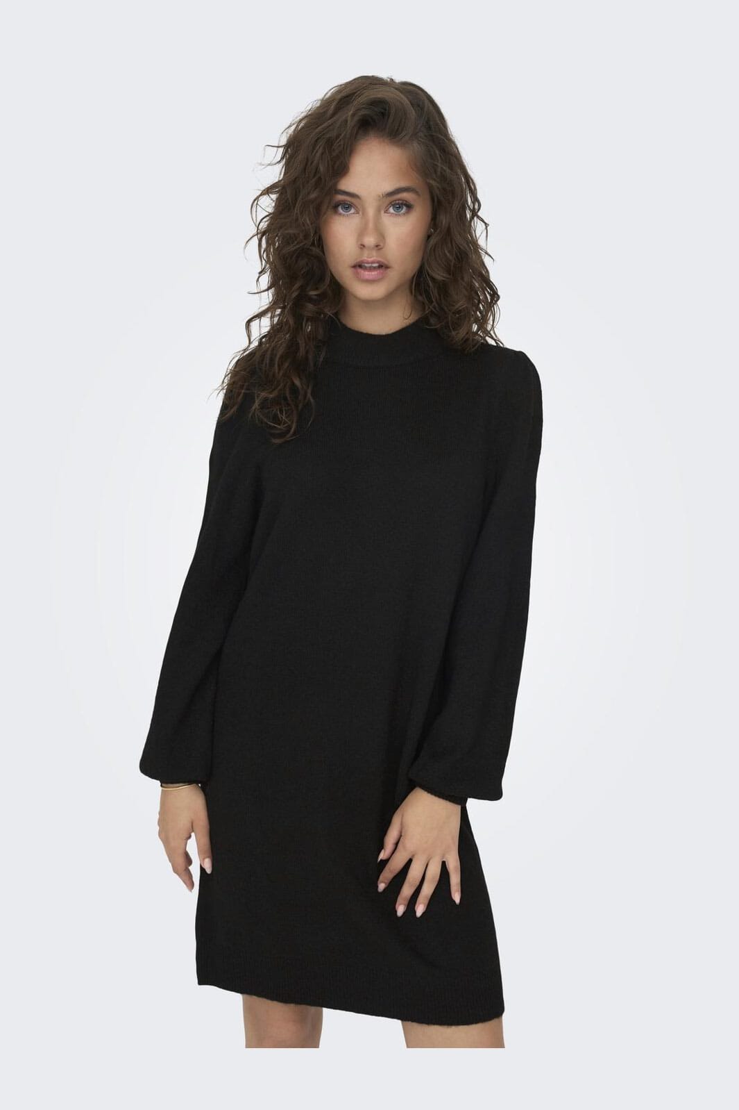 JDY - Jdyrue Life L/S High Neck Dress Knt - 3764537 Black