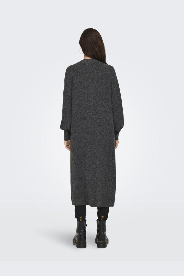 JDY - Jdyrue Life L/S Long Cardigan Knt - 4376966 Dark Grey Melange