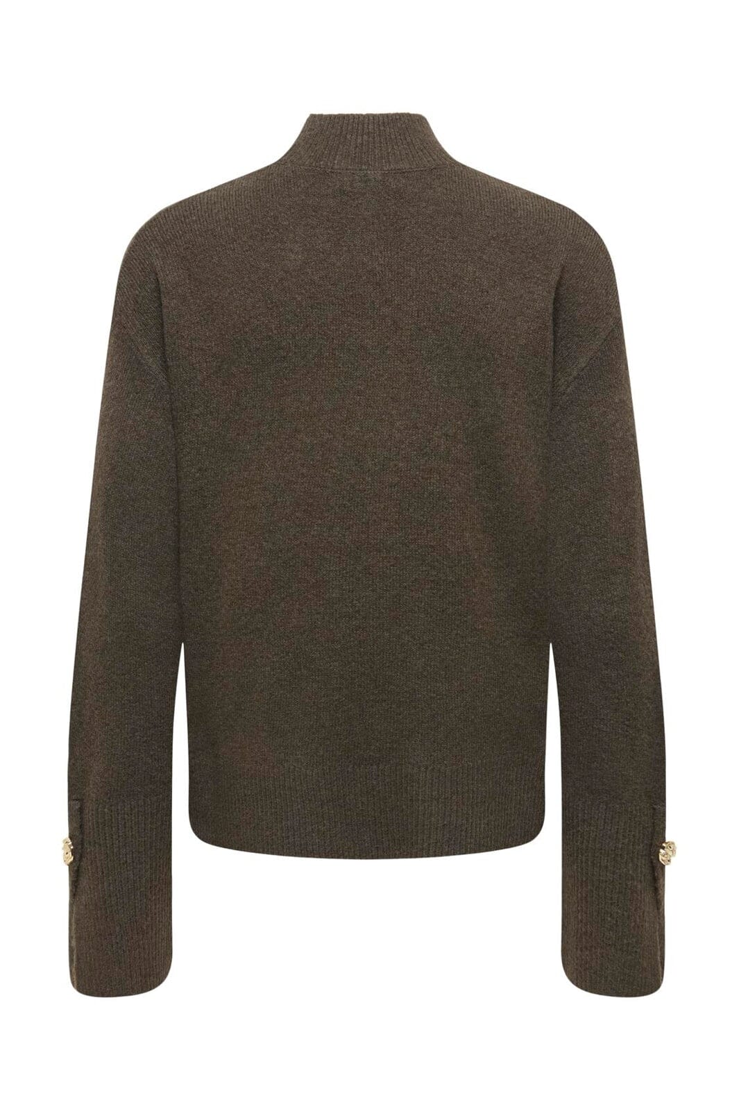 JDY - Jdysabrina L/S Hn Detail Pullov Knt - 5174129 Black Olive Melange