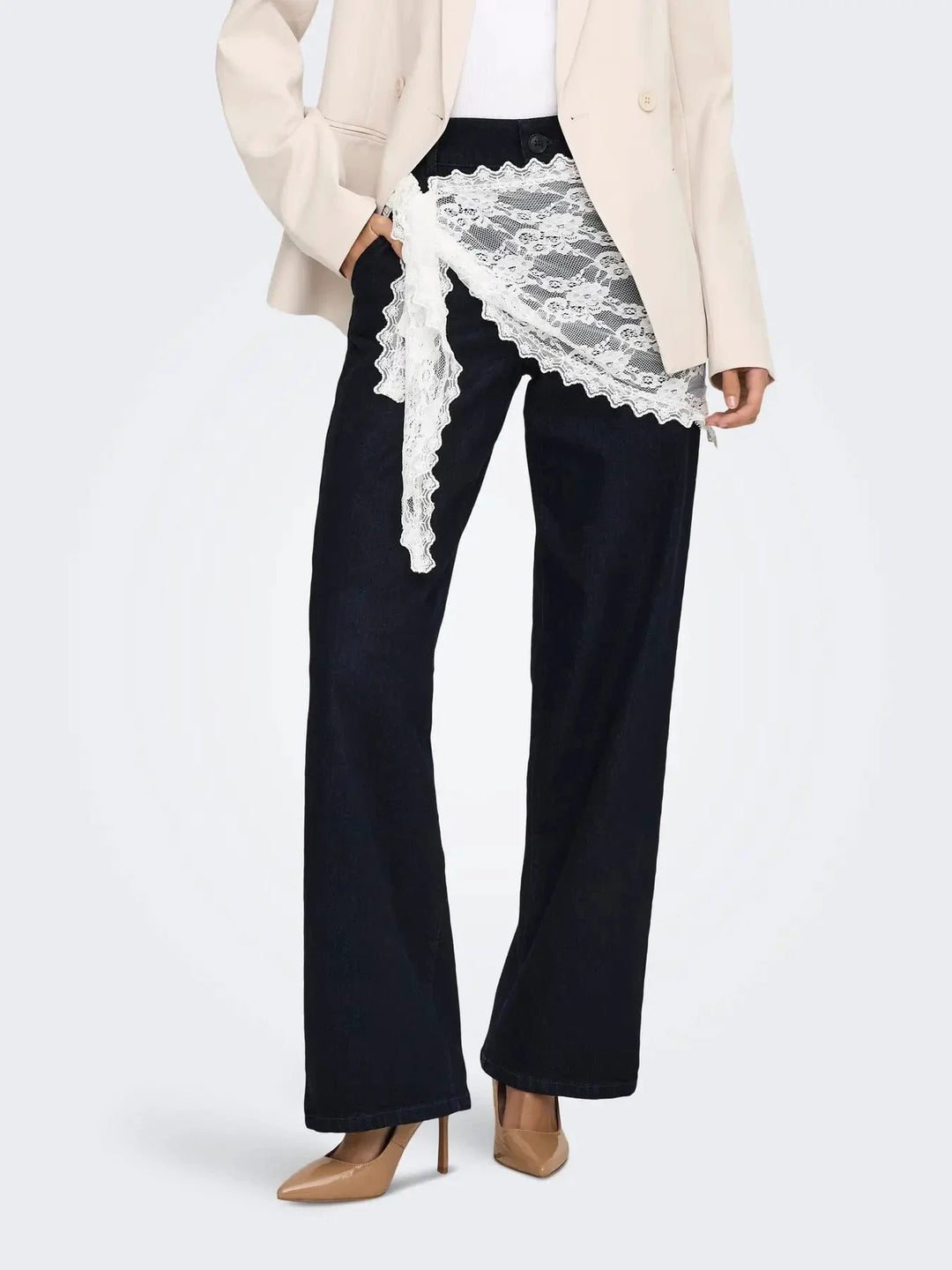 JDY - Jdysafira Lace Scarf - 5082525 Cloud Dancer Tørklæder 