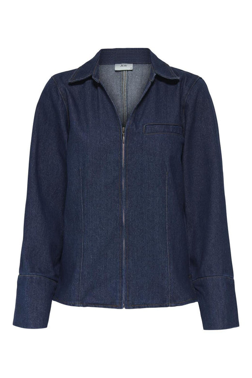 JDY - Jdysally Zip Stitch L/S Shirt 15346011 - 4730145 - Dark Blue Denim