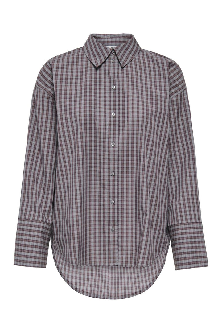 JDY - Jdyserena L/S Shirt - 5115071 Dark Grey Melange Bison