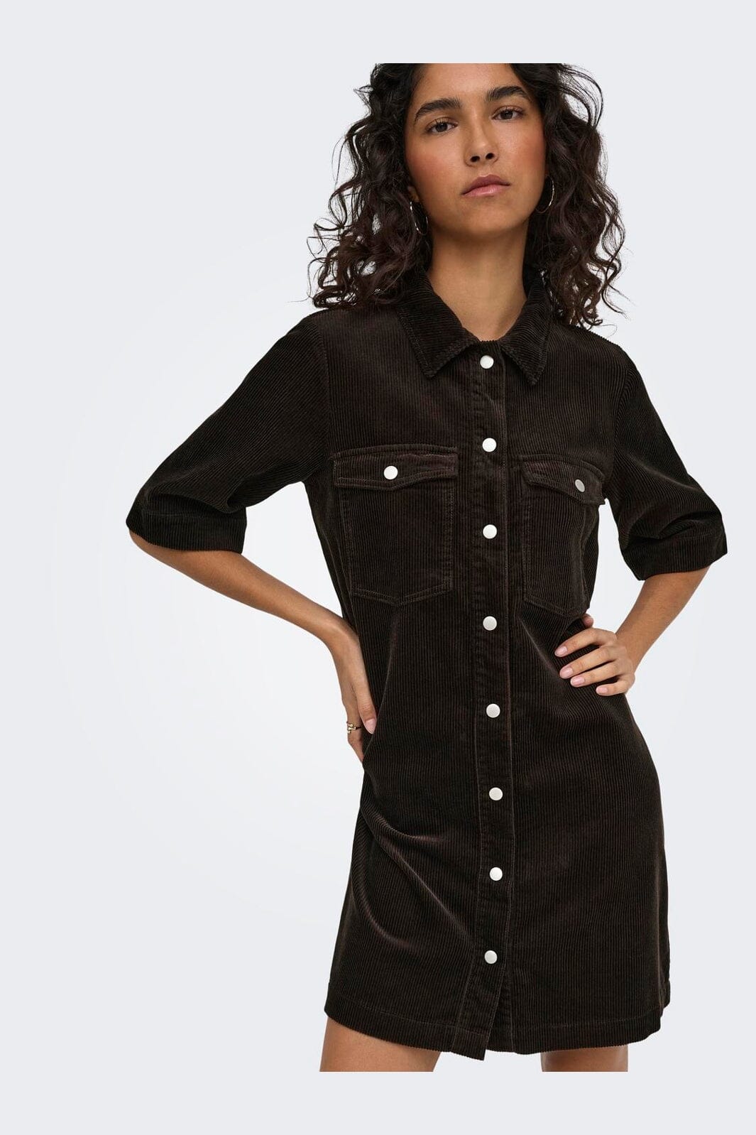 JDY - Jdyshiraz S/S Button Dress - 5002525 Chocolate Torte