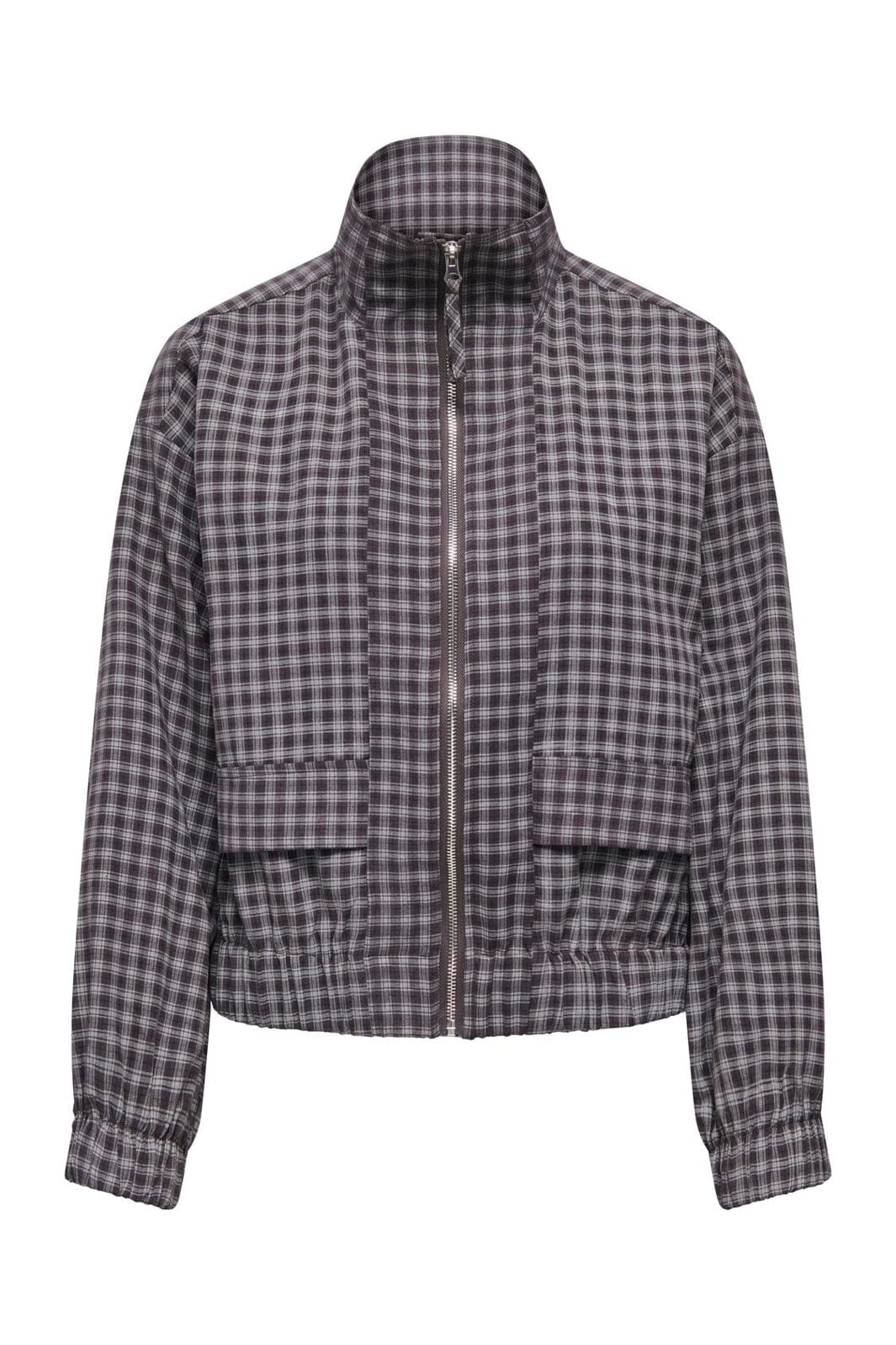 JDY - Jdysoline L/S Check Jacket - 5112770 Chocolate Plum Blue Checks