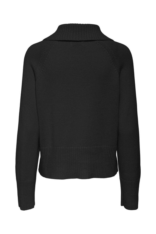 JDY - Jdytriss L/S Button Collar Pullover Knt - 4907210 Black