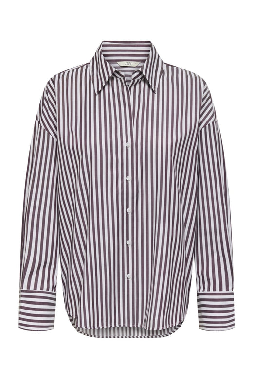 JDY - Jdyvesper L/S Loose Shirt - 4815311 Cloud Dancer Fig Skjorter 