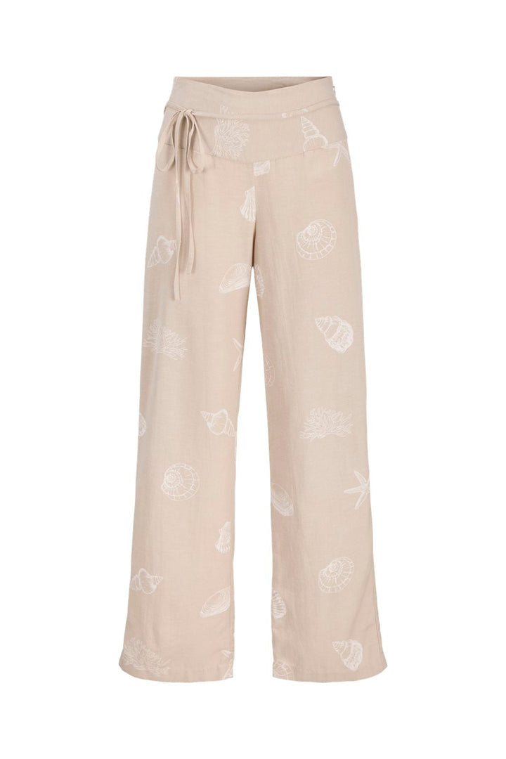 Jjxx - Jxannika High Waistband Pant - 4994043 Feather Gray Under The Sea