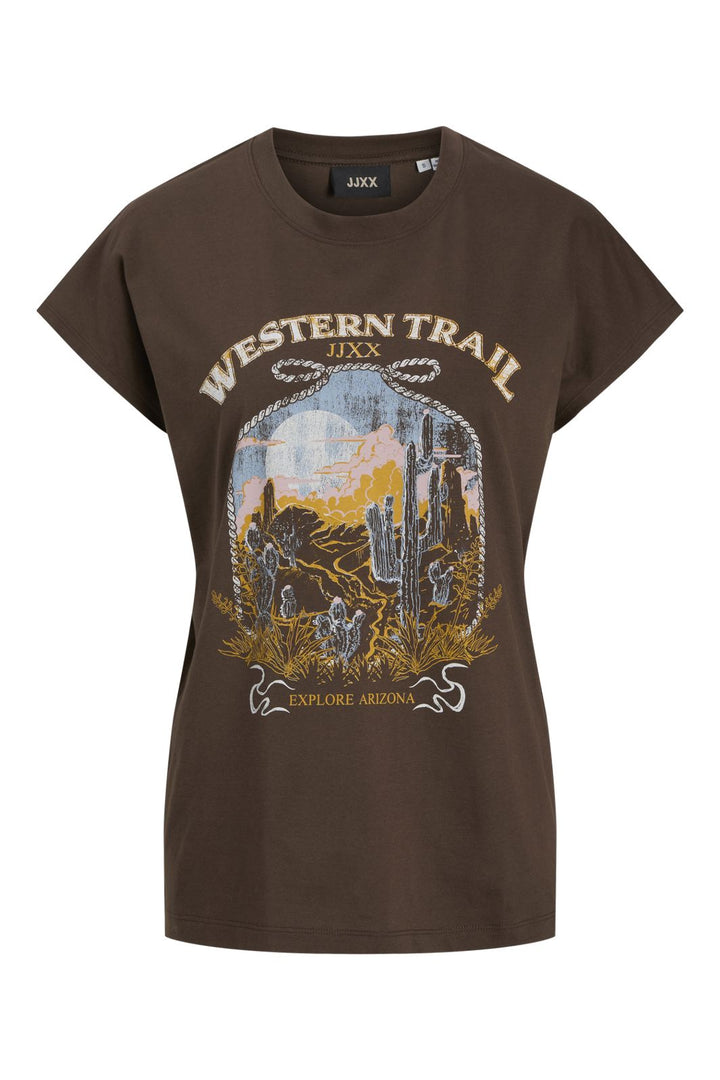 Jjxx - Jxastrid Sl Boxy Print Tee - 4885028 Bracken Western Trail