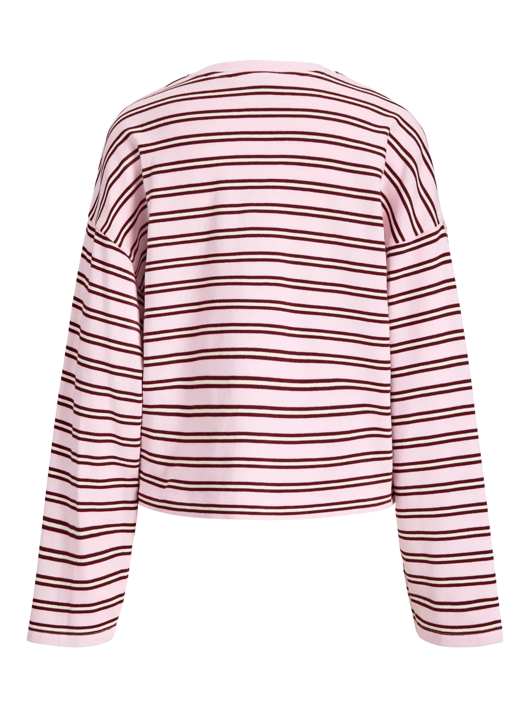 Jjxx - Jxbillie Loose Ls Stripe Sweat Swt - 5093323 Pink Lady Vanilla Ice/Cabernet Bluser 