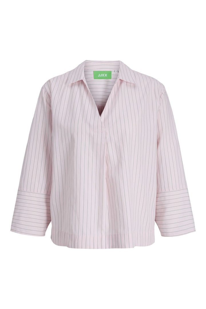 Jjxx - Jxcaro Poplin Ls Blouse - 4954862 Pink Lady Seal Brown + Blanc De Blanc