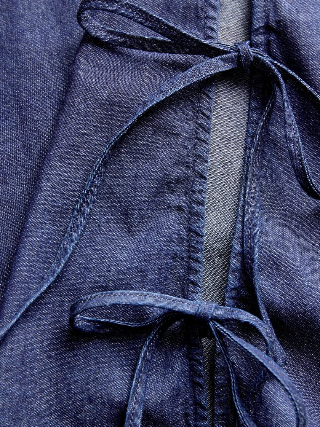 Jjxx - Jxdebby Chambrey Sl Top - 4954873 Dark Blue Denim Toppe 