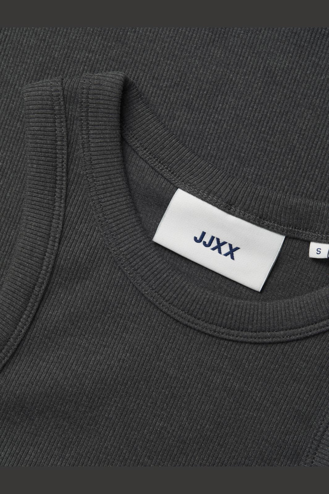 Jjxx - Jxforest Str Sl Rib Top - 4515882 Dark Grey Melange