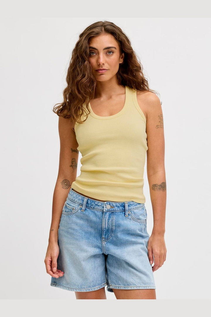 Jjxx - Jxfrida Sl U-Neck Top - 4908767 Sunlight