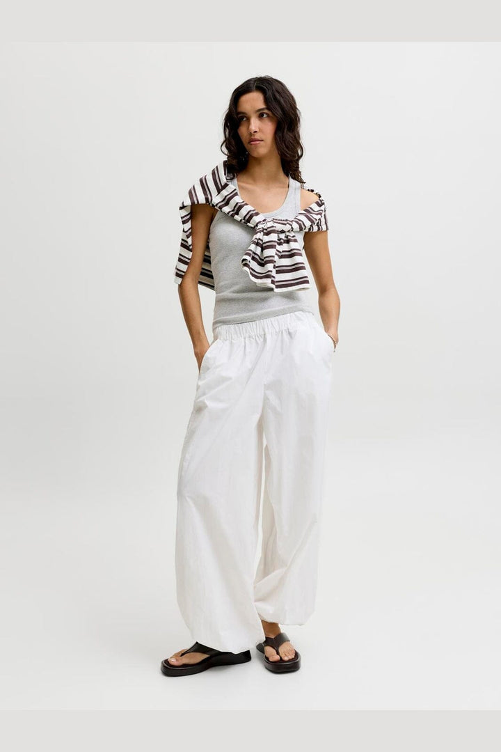 Jjxx - Jxfrida Sl U-Neck Top - 5024072 Light Grey Melange